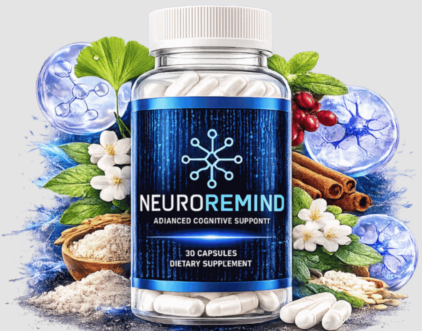 NeuroRemind advanced cognitive support supplement bottle