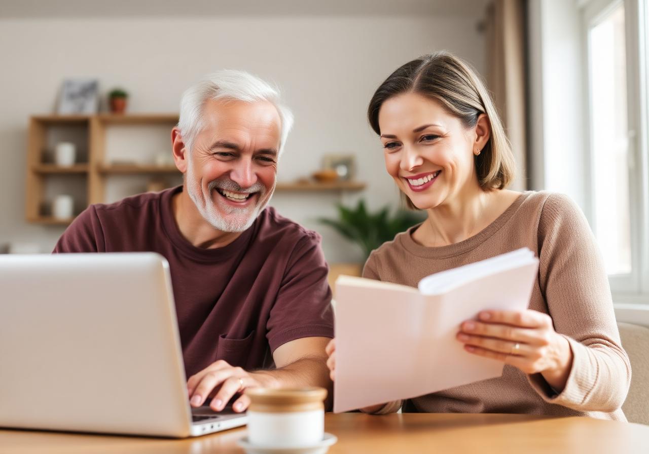 Happy couple experiencing sharper memory and focus